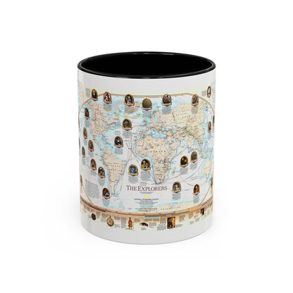 World Map - Explorers (1998) (Map) Accent Coffee Mug