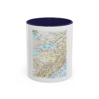 USA - Atlantic Gateways 1 (1983) (Map) Accent Coffee Mug