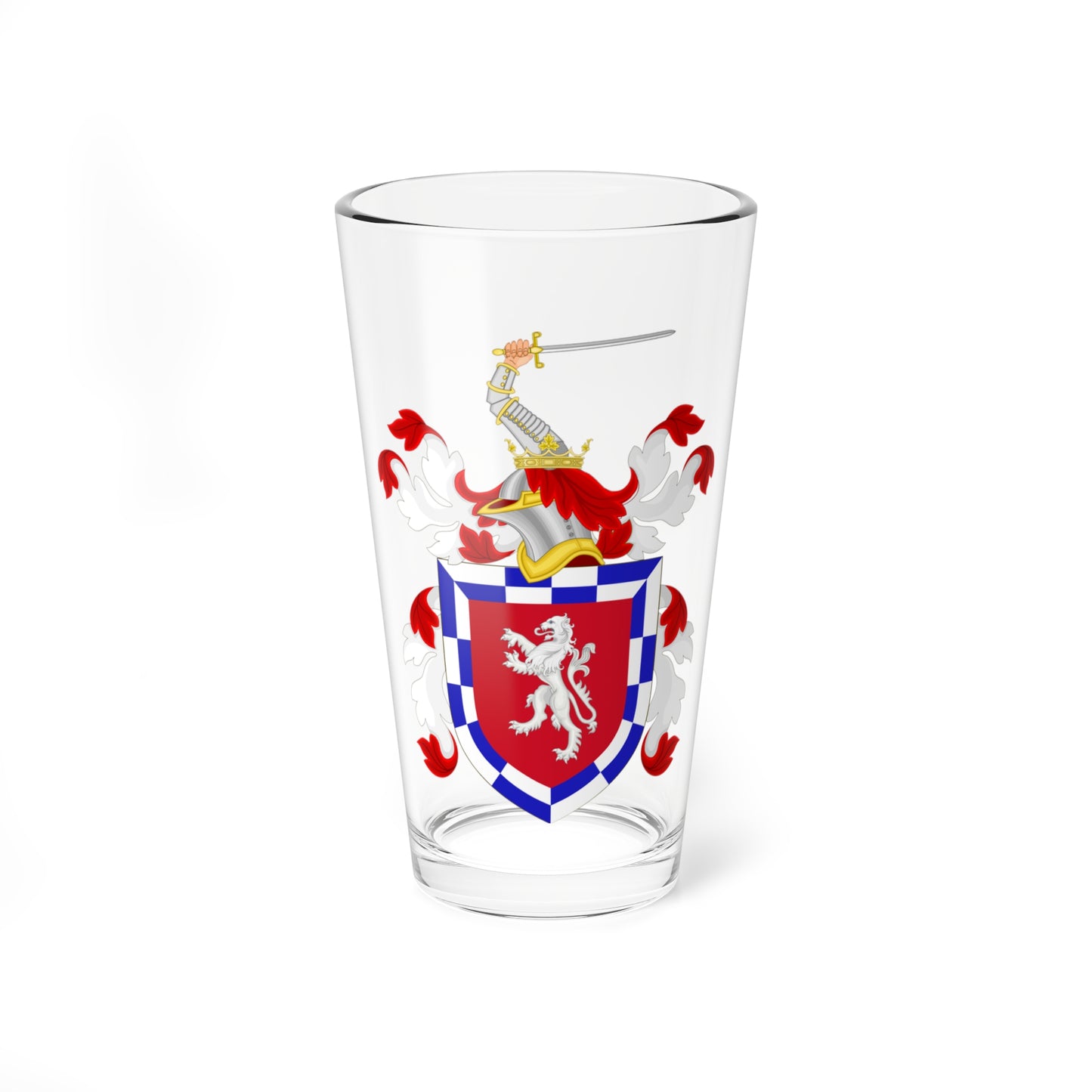 Coat of Arms of William A. A. Wallace (United States) (Coat of Arms) Pint Glass 16oz