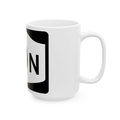 NY-20N (New York) (Road Sign) White Coffee Mug