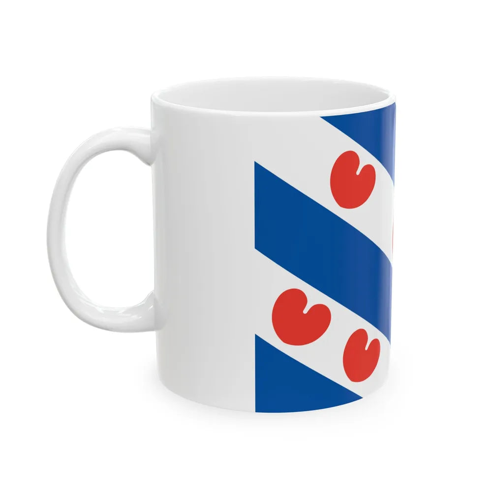 Flag of Friesland Netherlands - White Coffee Mug-Go Mug Yourself