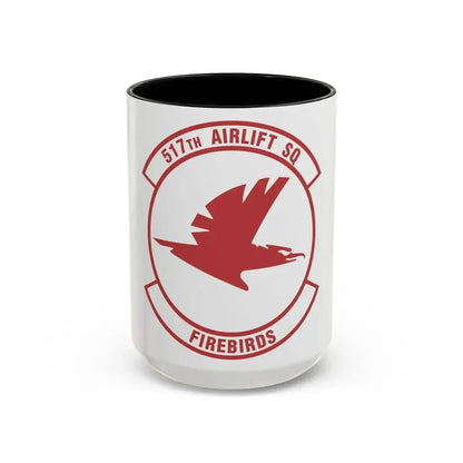 517th Airlift Squadron (U.S. Air Force) Accent Coffee Mug 15oz Black - Go Mug Yourself
