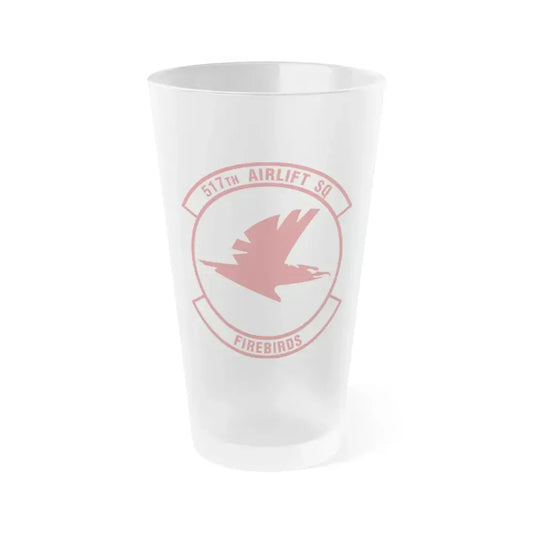 517th Airlift Squadron (U.S. Air Force) Frosted Pint Glass 16oz 16oz Frosted - Go Mug Yourself