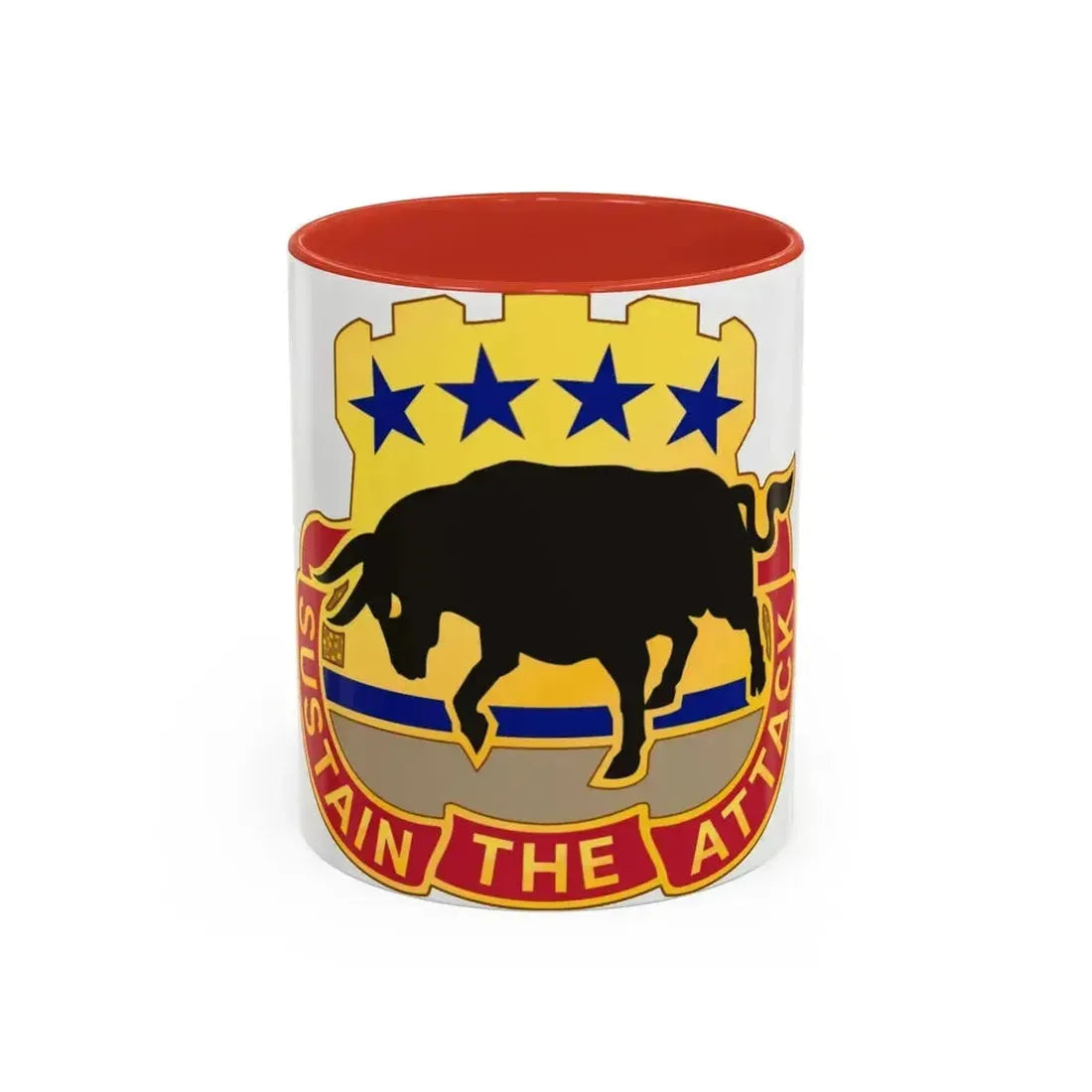 518 Sustainment Brigade 3 (U.S. Army) Accent Coffee Mug 11oz Red - Go Mug Yourself
