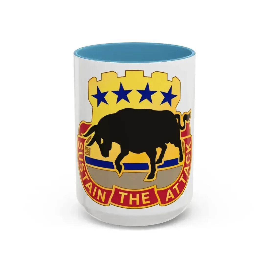 518 Sustainment Brigade 3 (U.S. Army) Accent Coffee Mug 15oz Light Blue - Go Mug Yourself