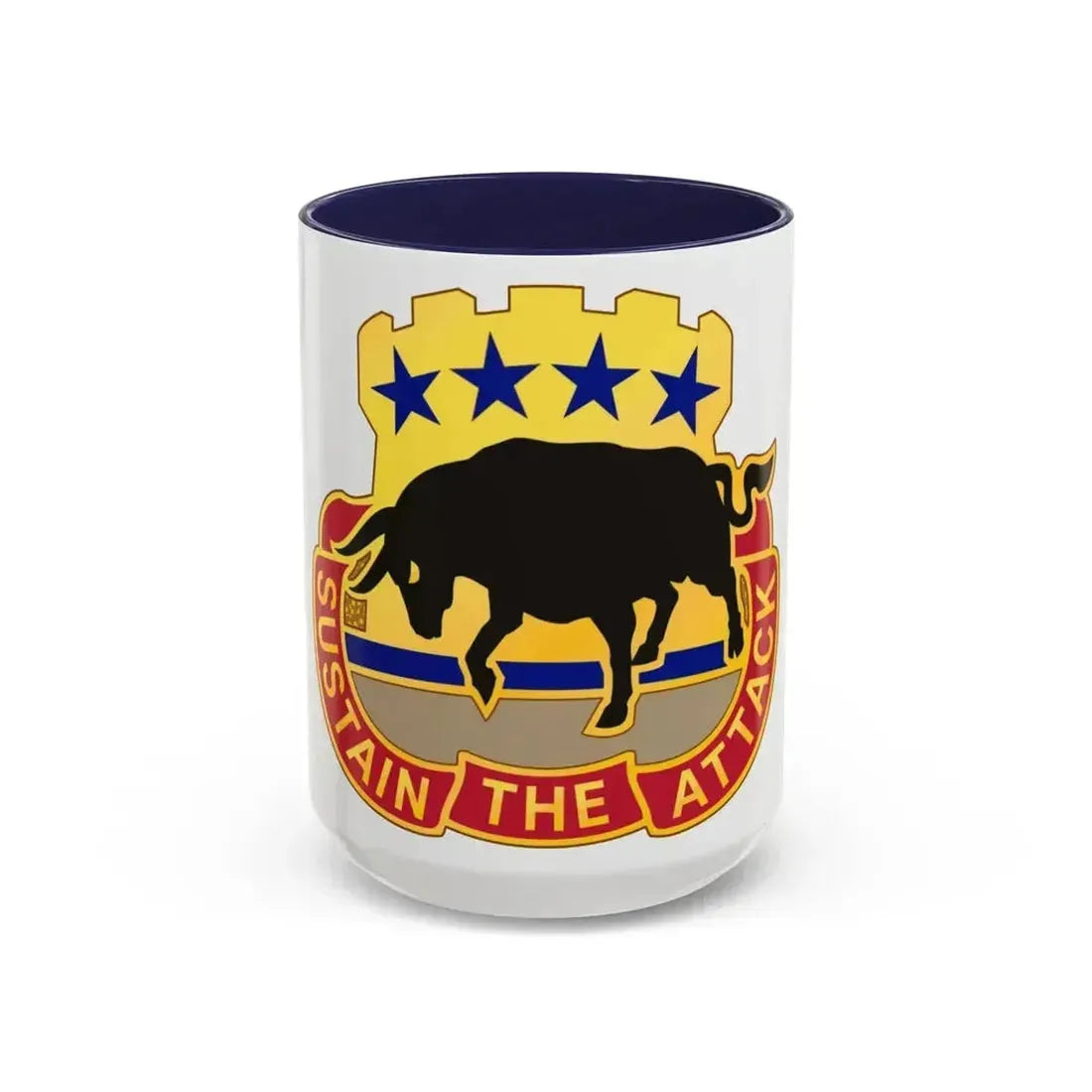 518 Sustainment Brigade 3 (U.S. Army) Accent Coffee Mug 15oz Navy - Go Mug Yourself