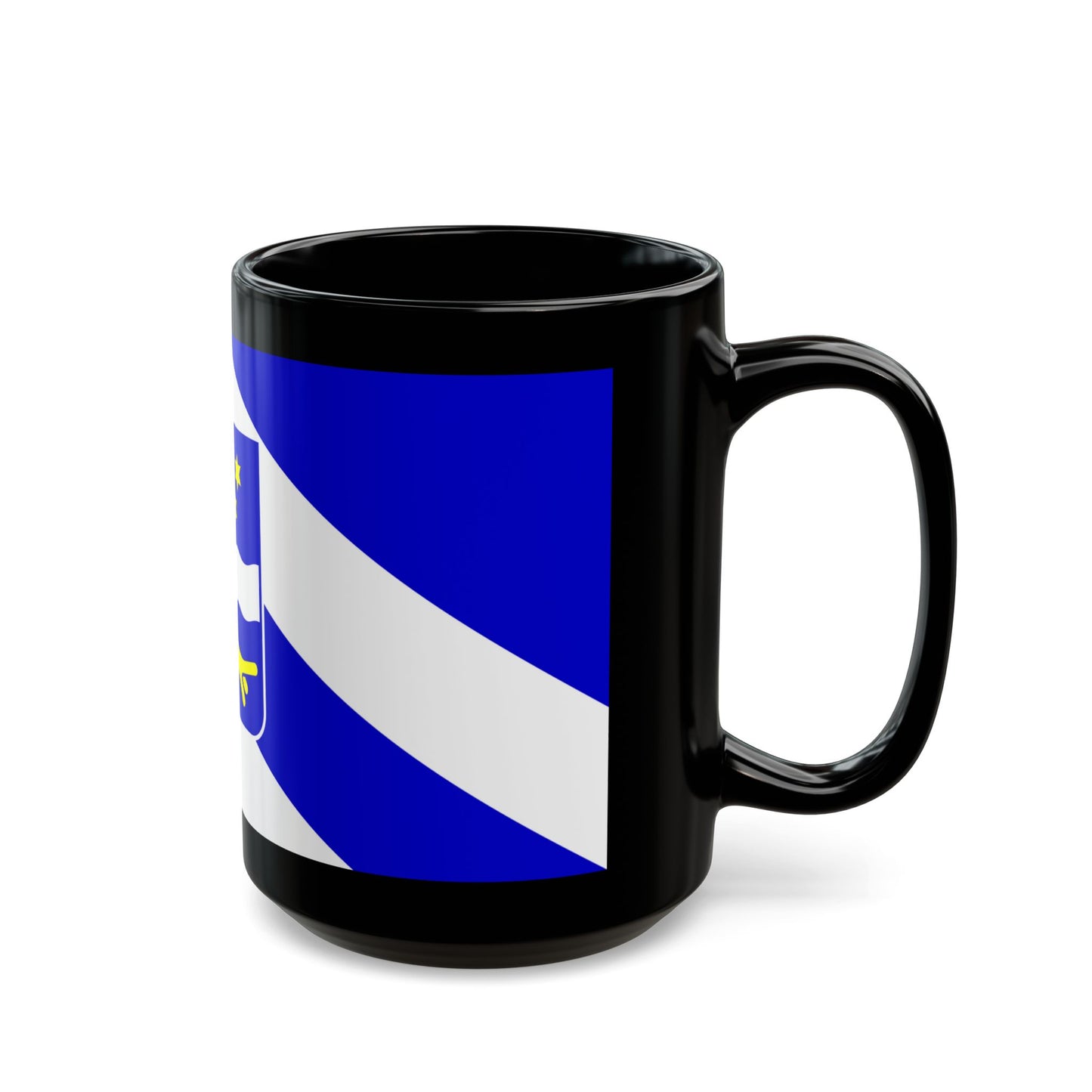 Flag of Brod Posavina County Croatia - Black Coffee Mug-Go Mug Yourself