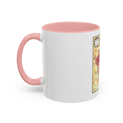 Jerusalem- The Old City (1996) (Map) Accent Coffee Mug