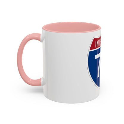 Interstate 70 (U.S. Highways) Accent Coffee Mug