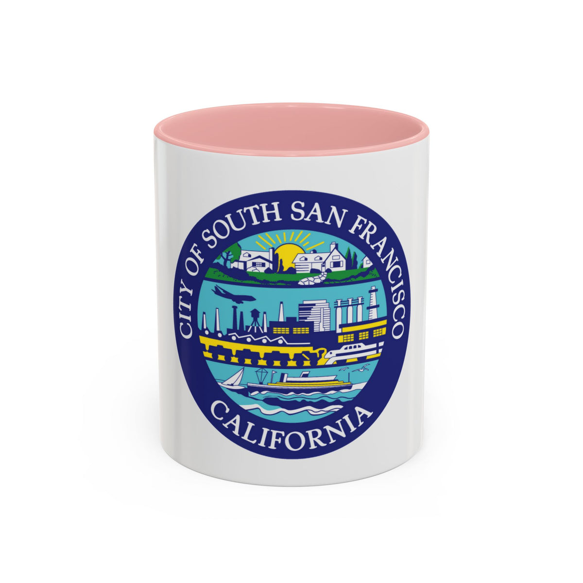Seal of South San Francisco California - Accent Coffee Mug