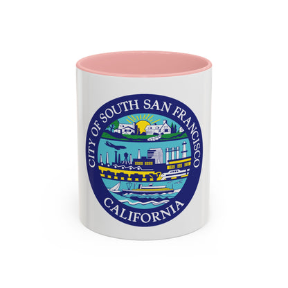 Seal of South San Francisco California - Accent Coffee Mug
