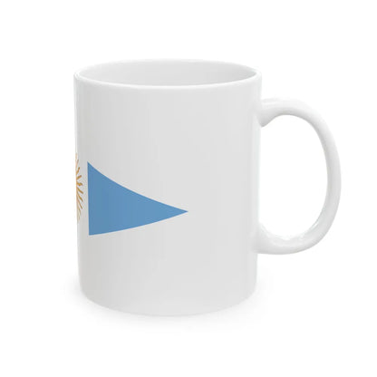 Flag of Argentine Commandante Superior 1894 to 1904 - White Coffee Mug-Go Mug Yourself