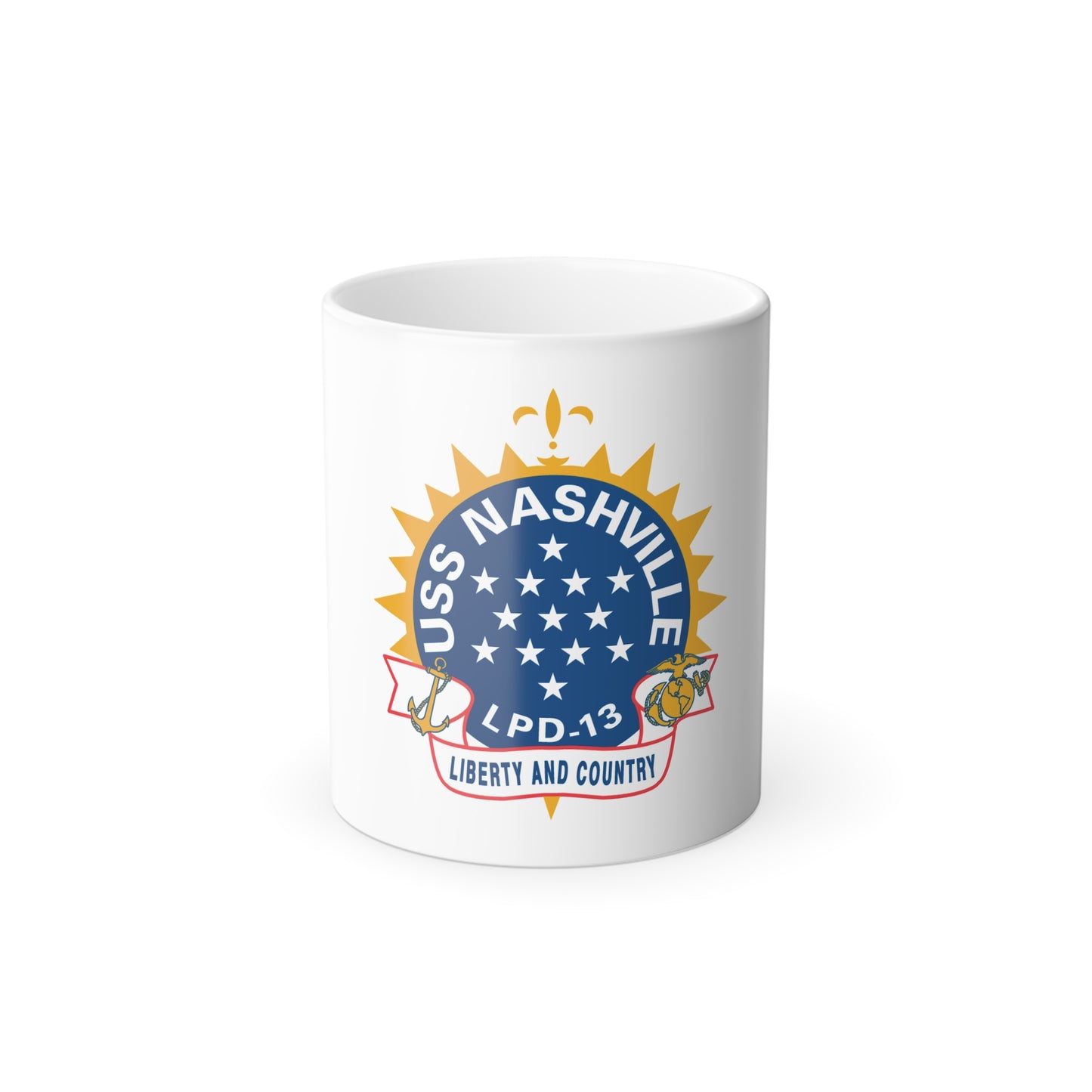 USS Nashille LPD 13 (U.S. Navy) Color Changing Mug 11oz