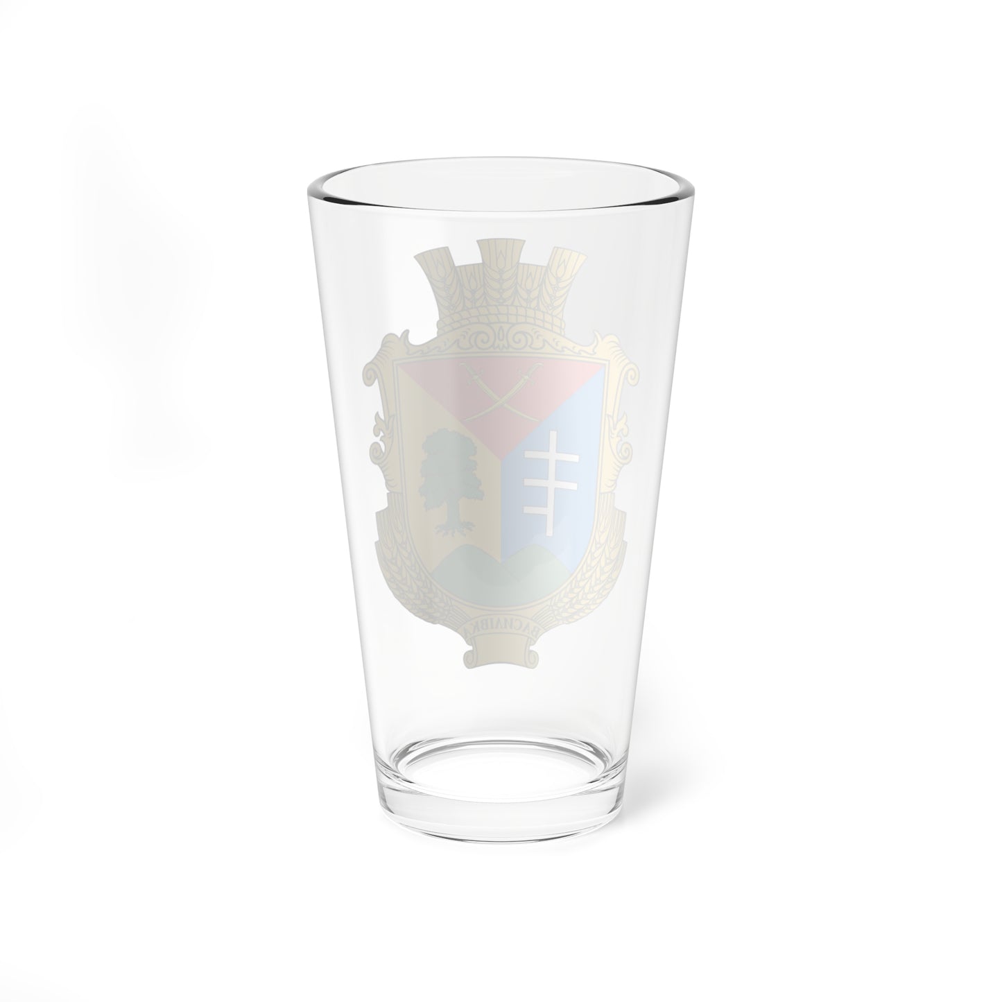 Coat of arms of Vasylivka Vinnytsia Raion (Ukraine) (Coat of Arms) Pint Glass 16oz