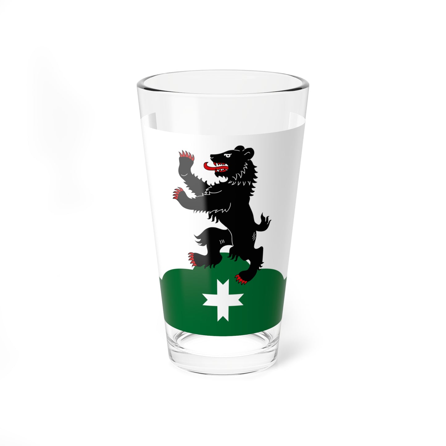 Flag Bugry Leningrad oblast (Russia) Pint Glass 16oz