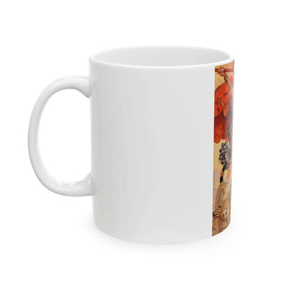 Cuchulain in Battle, The Century Magazine, January 1907 - White Coffee Mug-Go Mug Yourself