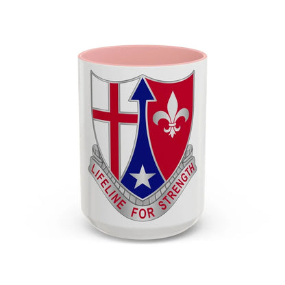 519 Hospital Center (U.S. Army) Accent Coffee Mug-15oz-Pink-Go Mug Yourself