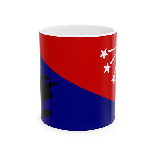 Flag of Central Province Papa New Guinea - White Coffee Mug-11oz-Go Mug Yourself