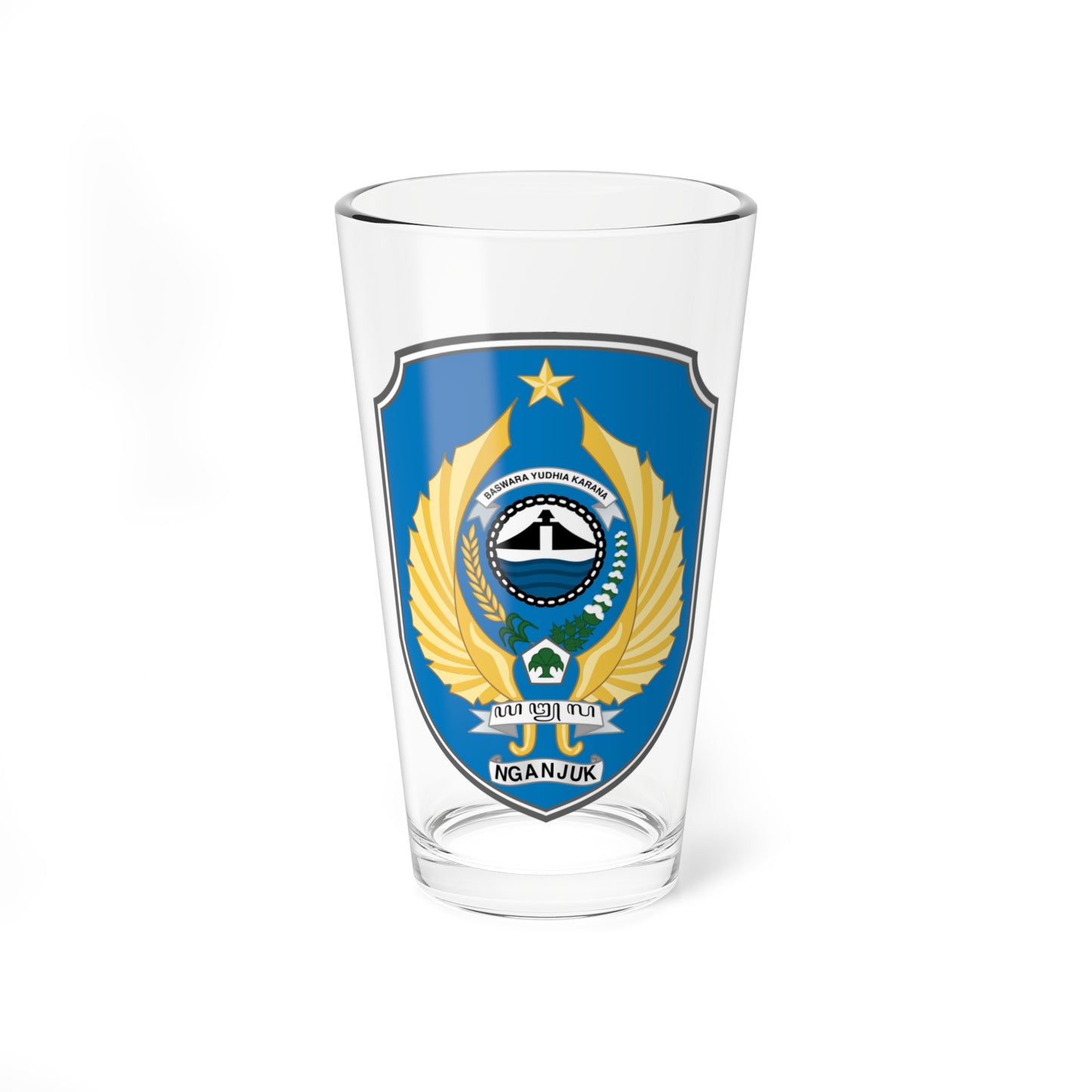 Seal of Nganjuk Regency (Indonesia) (Coat of Arms) Pint Glass 16oz