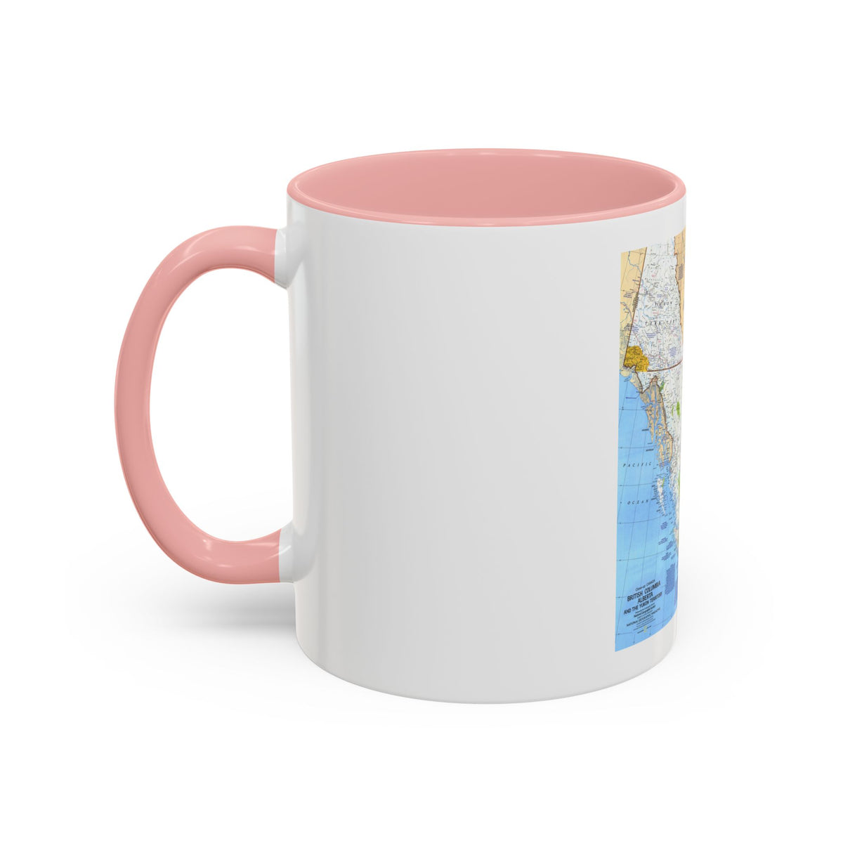 Canada - British Columbia, Alberta & Yukon (1978) (Map) Accent Coffee Mug