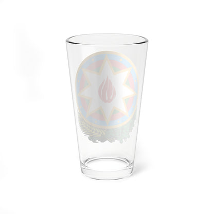 Emblem of Azerbaijan simmetric star (Azerbaijan) (Coat of Arms) Pint Glass 16oz