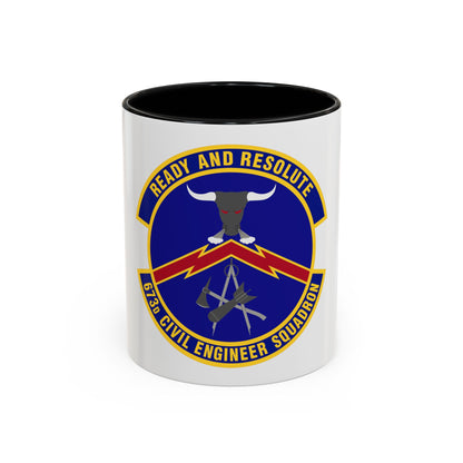 673d Civil Engineer Squadron (U.S. Air Force) Accent Coffee Mug