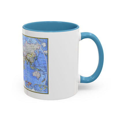 World Map - The Political World (1975) (Map) Accent Coffee Mug