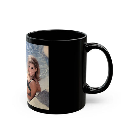 Nancy Kovack #99 (Vintage Female Icon) Black Coffee Mug-Go Mug Yourself