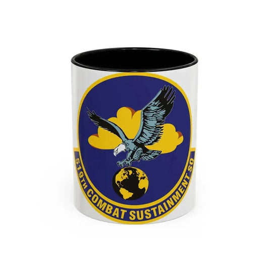 519th Combat Sustainment Squadron (U.S. Air Force) Accent Coffee Mug 11oz Black - Go Mug Yourself