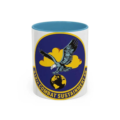519th Combat Sustainment Squadron (U.S. Air Force) Accent Coffee Mug 11oz Light Blue - Go Mug Yourself