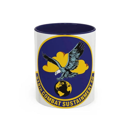 519th Combat Sustainment Squadron (U.S. Air Force) Accent Coffee Mug 11oz Navy - Go Mug Yourself