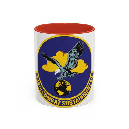 519th Combat Sustainment Squadron (U.S. Air Force) Accent Coffee Mug 11oz Red - Go Mug Yourself