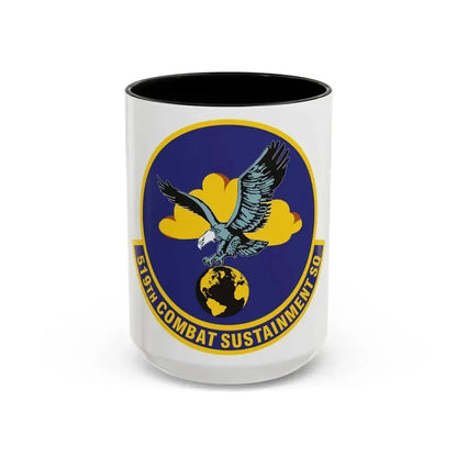519th Combat Sustainment Squadron (U.S. Air Force) Accent Coffee Mug 15oz Black - Go Mug Yourself