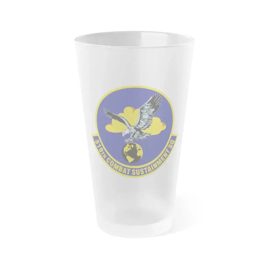 519th Combat Sustainment Squadron (U.S. Air Force) Frosted Pint Glass 16oz 16oz Frosted - Go Mug Yourself