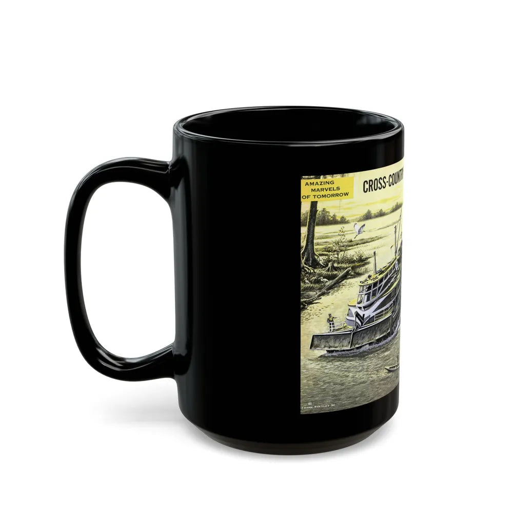 Cross-Country Cruise Ship, 1956 - Black Coffee Mug-Go Mug Yourself