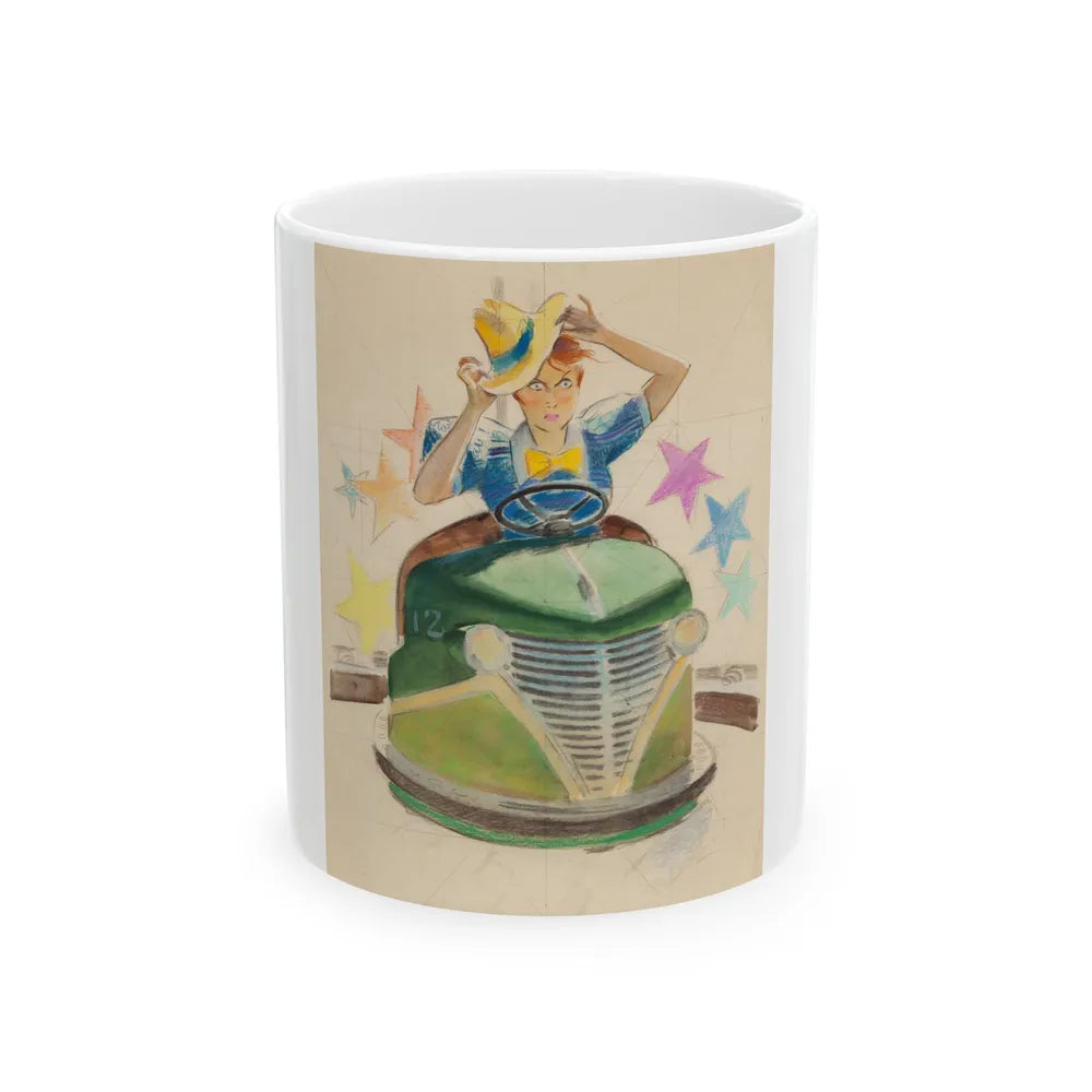 Bump Mobile, The Saturday Evening Post cover study - White Coffee Mug-11oz-Go Mug Yourself