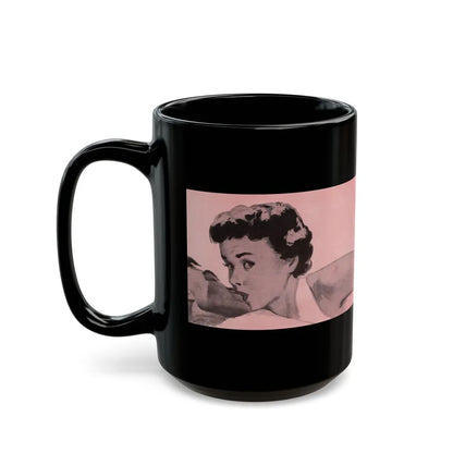 Fun in the Sun (3), Cosmopolitan, November 1953 - Black Coffee Mug-Go Mug Yourself