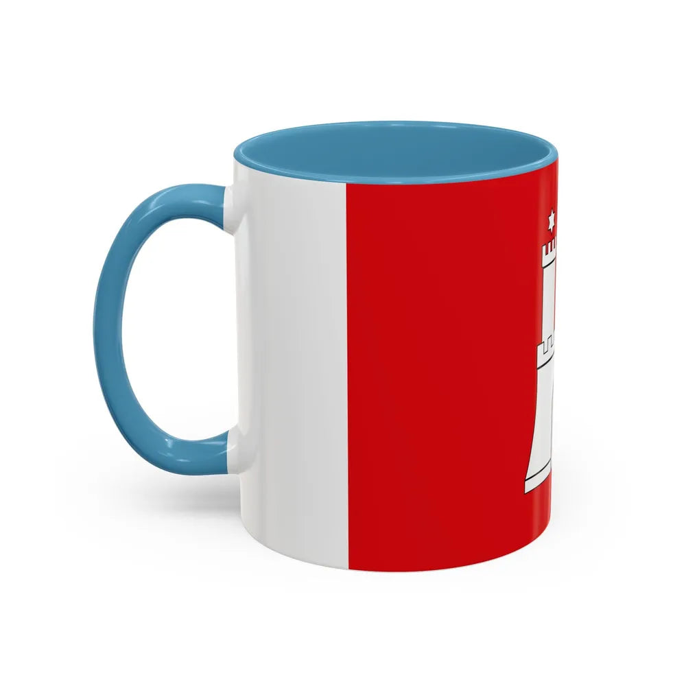 Flag of Hamburg Germany - Accent Coffee Mug-Go Mug Yourself