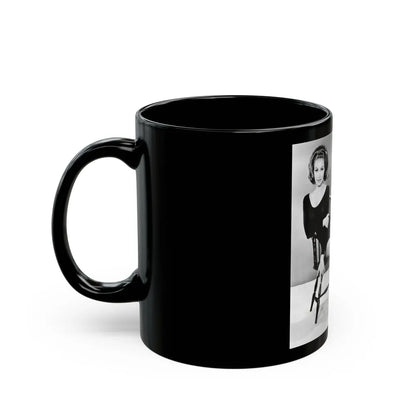 Julie Newmar #35 (Vintage Female Icon) Black Coffee Mug-Go Mug Yourself