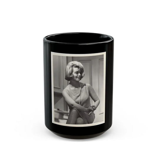 Dorothy Malone #206 (Vintage Female Icon) Black Coffee Mug-15oz-Go Mug Yourself