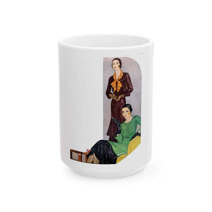 Fashion Illustration (2) - White Coffee Mug-15oz-Go Mug Yourself