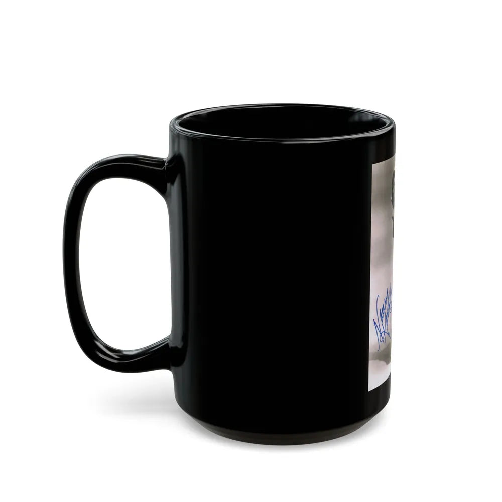 Nancy Kovack #051 (Vintage Female Icon) Black Coffee Mug-Go Mug Yourself