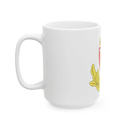 Coat of arms of the Norwegian Border Police - White Coffee Mug-Go Mug Yourself