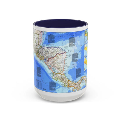 Central America (1986) (Map) Accent Coffee Mug-15oz-Navy-Go Mug Yourself