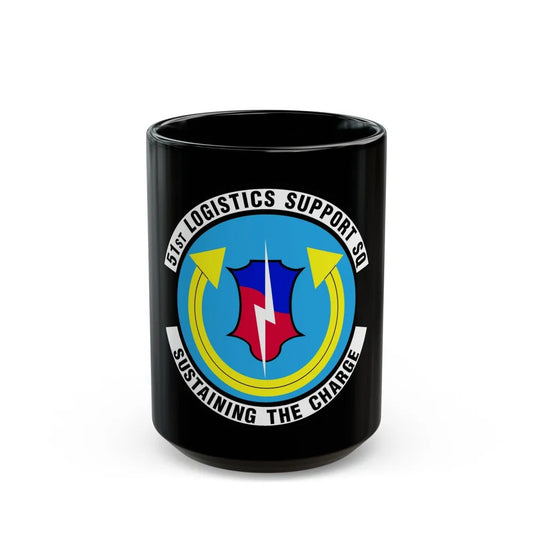 51st Logistics Support Squadron (U.S. Air Force) Black Coffee Mug-15oz-Go Mug Yourself