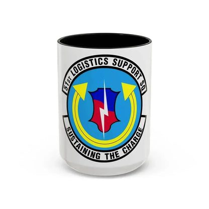 51st Logistics Support Squadron (U.S. Air Force) Accent Coffee Mug 15oz Black - Go Mug Yourself
