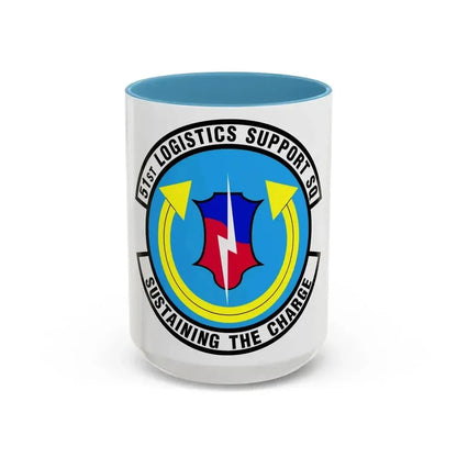 51st Logistics Support Squadron (U.S. Air Force) Accent Coffee Mug 15oz Light Blue - Go Mug Yourself
