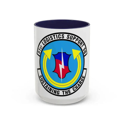 51st Logistics Support Squadron (U.S. Air Force) Accent Coffee Mug 15oz Navy - Go Mug Yourself