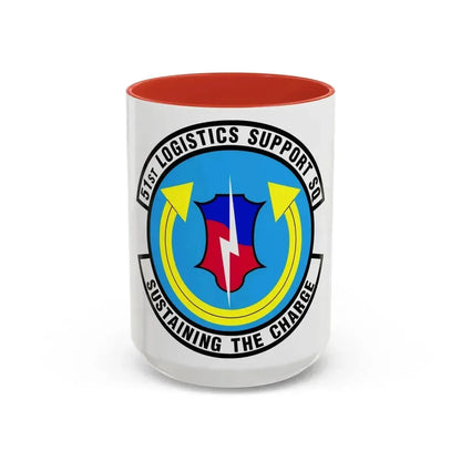 51st Logistics Support Squadron (U.S. Air Force) Accent Coffee Mug 15oz Red - Go Mug Yourself