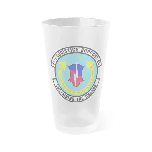 51st Logistics Support Squadron (U.S. Air Force) Frosted Pint Glass 16oz 16oz Frosted - Go Mug Yourself
